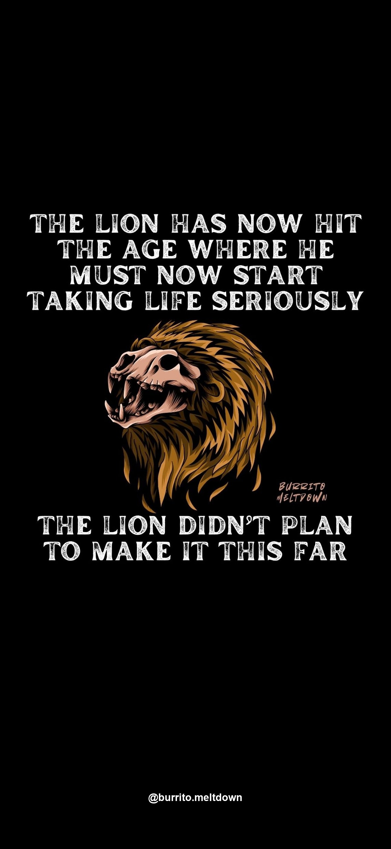 The lion didn't plan to make it this far